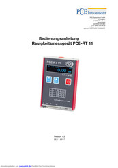 PCE Instruments RT 11 Bedienungsanleitung