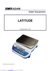 Adam Equipment LATITUDE Bedienungsanleitung