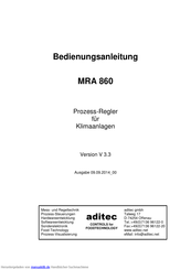 aditec MRA 860 Bedienungsanleitung