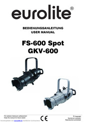 EuroLite GKV-600 Bedienungsanleitung