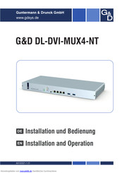 G&D DL-DVI-MUX4-NT Installation Und Bedienung