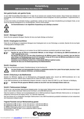 Conrad Electronic GX101 Kurzanleitung