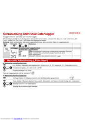 GREISINGER GMH 5550 Kurzanleitung