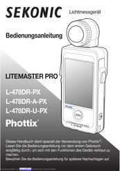 Phottix sekonic LITEMASTER PRO L-478DR-A-PX Bedienungsanleitung