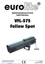EuroLite VFL-575 Bedienungsanleitung
