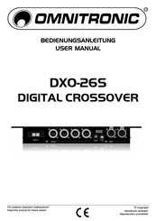 Omnitronic DXO-26S Bedienungsanleitung