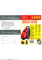 LEMA RedPower 14/180 Bedienungsanleitung