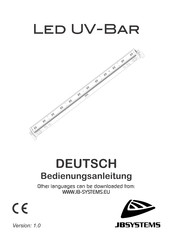 JB Systems LED UV-BAR Bedienungsanleitung