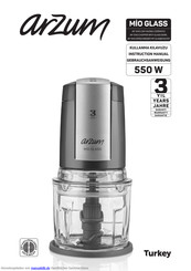 Arzum MiO GLASS Gebrauchsanweisung