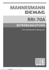 Mannesmann Demag RRI-70A Betriebsanleitung