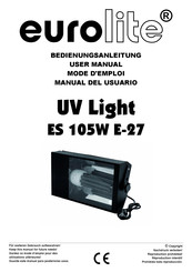 EuroLite ES 105W E-27 Bedienungsanleitung