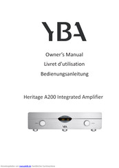 YBA Heritage A200 Bedienungsanleitung