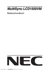 NEC MultiSync LCD1550VM Bedienerhandbuch