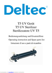 Deltec T5 Bedienungsanleitung Und Ersatzteilliste