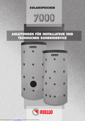 Riello 7000.2000/F Anleitung Für Installateur Und Technischen Kundenservice