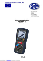 PCE Instruments PCE-ERT 10 Bedienungsanleitung