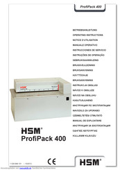 HSM Profi Pack 400 Betriebsanleitung