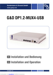 G&D DP1.2-MUX4-USB Installation Und Bedienung