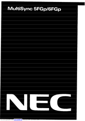 NEC MultiSync 6FGp Bedienungsanleitung