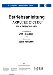 J.Schneider AKKUTEC 2403 DC Betriebsanleitung