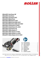 Roller ROLLER'S Multi-Press Mini 22V ACC Betriebsanleitung