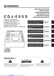 Pioneer CDJ-500S Bedienungsanleitung