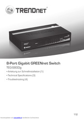 Trendnet TEG-S80Dg Anleitung Zur Schnellinstallation