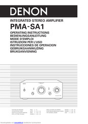 Denon PMA-SA1 Bedienungsanleitung