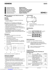 Siemens SEH62.1 Installationsanleitung