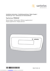 Sartorius YRD03Z Installationsanleitung