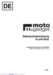motogadget m-unit Gebrauchsanweisung