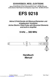 Schwarzbeck EFS 9218 Handbuch