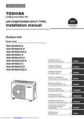 Toshiba RAV-SP404ATZG-E Installationshandbuch