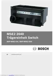 Bosch MSE2 2040 Installationsanleitung