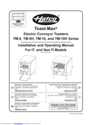 Hatco Toast-Max TM-10H Installations- Und Bedienungshandbuch