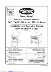 Hatco Toast-Max TM-5 Installations- Und Bedienungshandbuch