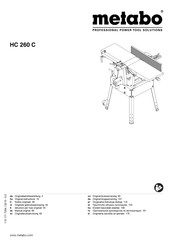 Metabo HC 260 C - 2,2 WNB Originalbetriebsanleitung