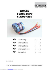 Multiplex HIMAX C 2208-0870 Anleitung