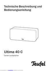 Teufel Ultima 40 C Technische Beschreibung Und Bedienungsanleitung