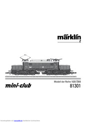 marklin mini-club 1020 ÖBB Bedienungsanleitung