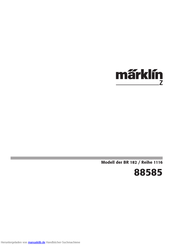 marklin BR 182 Bedienungsanleitung