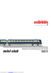 marklin mini-club SVT 137 225 Bedienungsanleitung