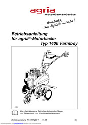 Agria Farmboy 1400 Betriebsanleitung