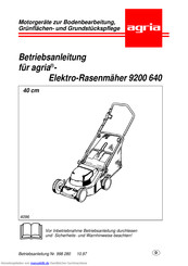 Agria 9200 640 Betriebsanleitung