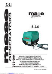 Mase Generators IS 2.5 Gebrauchsanweisung Und Wartungsvorschriften