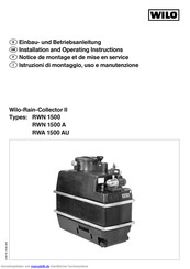 Wilo RWA 1500 AU Einbau- Und Betriebsanleitung