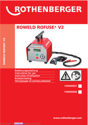Rothenberger ROWELD ROFUSE+ V2 Type 1500000857 Bedienungsanleitung