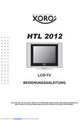 Xoro HTL 2012 Bedienungsanleitung