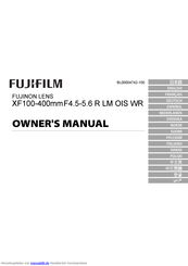 Fujitsu XF100-400mmF4.5-5.6 R LM OIS WR Bedienungsanleitung