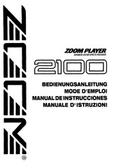 Zoom PLAYER 2100 Bedienungsanleitung